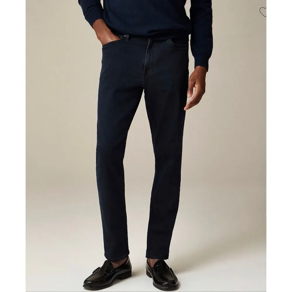 J. Crew 1040 Athletic Tapered-fit stretch jean in deep lake wash NWT 35/32